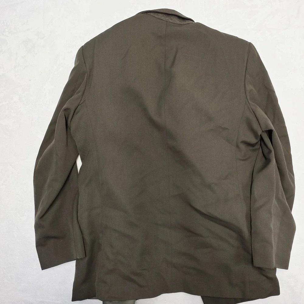 Vintage Raffinati Gold Men Olive Green Double Breasted Blazer Suit Jacket‎ 42R